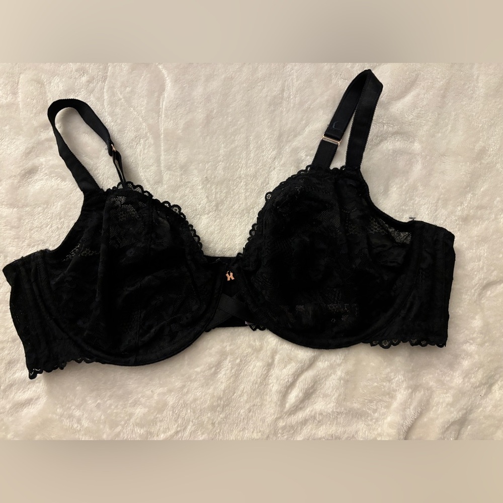 SavageX - Floral Lace unlined Bra - Black - 44DDD